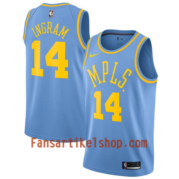 NBA Los Angeles Lakers Trikot Brandon Ingram 14 Nike 2017-18 Hardwood Classics Blau Swingman - Herren NBA Los Angeles Lakers Trikot Brandon Ingram 14 Nike 2017-18 Hardwood Classics Blau Swingman - Herren